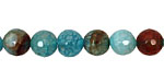 Blue Haze Fire Agate Faceted Round 7-8mm