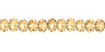 Light Topaz Crystal Faceted Rondelle 8mm