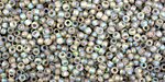TOHO Transparent Rainbow Frosted Black Diamond Round 11/0 Seed Bead