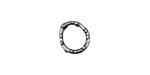 Rustic Charms Sterling Silver Small Round Dotted Ring 11x10mm