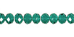 Emerald Crystal Faceted Rondelle 8mm