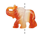 Carnelian (natural) Carved Elephant 25-27x34-36mm