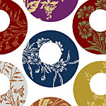 Nunn Design Floral Circle Small Collage Sheet