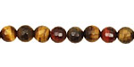 Tiger Eye (multi) Faceted Round 6mm