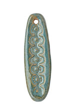 Gaea Ceramic Atlantis on Tan Snakeskin Pendant 17-18x53-58mm