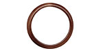 Tagua Nut Dark Brown Ring 22mm