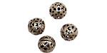 Stampt Antique Pewter (plated) Filigree Ball 8mm