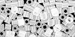 TOHO Transparent Frosted Crystal Cube 4mm Seed Bead