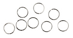 Silver (plated) Round Jump Ring 8mm, 18 gauge