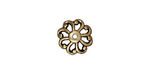TierraCast Antique Brass (plated) Open Scalloped Bead Cap 12mm