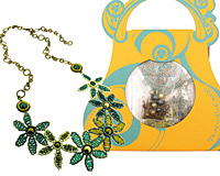 Glass Garden Forget-Me-Not Posey Necklace Kit