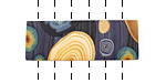 Humble Beads Polymer Clay Van Gogh's Starry Night 6 Hole Cuff 11-12x34-35mm