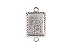 Nunn Design Sterling Silver (plated) Mini Ornate Rectangle Bezel Link 24x14mm