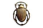 Vintaj Natural Brass Scarab Pendant 20x32mm