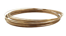 Remembrance Stainless Steel Memory Wire Large Harvest Gold Bracelet .25 oz.