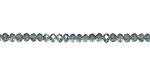 Luster Blue Crystal Faceted Rondelle 3mm