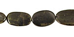 Green Tourmaline Irregular Flat Oval 14-19x7-12mm