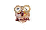 Unicorne Beads Mamba Mini Owl 15mm