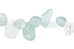 Aquamarine Tumbled Nugget Drop 7-10x8-15mm
