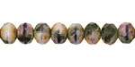 Czech Glass Grape Vine Fire Polished Rondelle 6x9mm