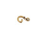 TierraCast Antique Gold (plated) Vine Hook 13x7mm
