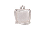 TierraCast Antique Silver (plated) Simple Square Frame Drop 18x21mm