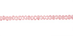 Light Rose Crystal Faceted Rondelle 3mm