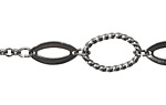 Gunmetal Roped Oval & Horse Eye w/ Rollo Chain