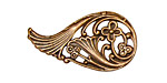 Stampt Antique Copper (plated) Floral Wing Filigree (left) 38x20mm