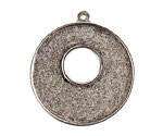 Nunn Design Antique Silver (plated) Grande Circle Bezel Toggle 37x32mm