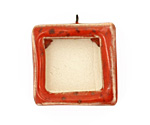 Jangles Ceramic Red Square Bezel 28-29x31-32mm