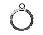 Artistic Wire Hematite Round Wrapper 28x34mm