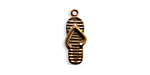 Vintaj Natural Brass Flip Flop Charm 7x19mm