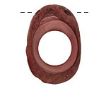 Tagua Nut Violet Open Slice (side drilled) 33-45x24-36mm
