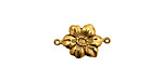 Stampt Antique Gold (plated) Clematis Connector 17x10mm