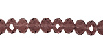 Raspberry Mocha Crystal Faceted Rondelle 8mm