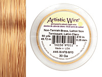 Artistic Wire Non-Tarnish Brass 30 gauge, 50 yards
