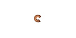 Antique Copper (plated) Crimp Cover 4mm