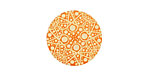 Lillypilly Orange Geometrics Anodized Aluminum Disc 19mm, 24 gauge