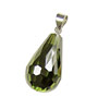Fern Faceted Teardrop w/ bail 12x20mm