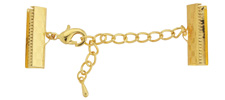 Artistic Wire Gold (plated) Mesh Clasp (w/ Extenstion Chain & Lobster Clasp) 18mm