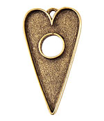 Nunn Design Antique Gold (plated) Grande Heart Bezel Toggle 52x29mm