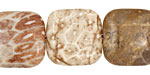 Gray Fossil Coral Puff Square 20mm
