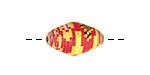 African Paper (yellow, red, w/black) Rice 20x10-11mm