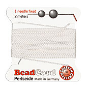 White Griffin Silk Beading Cord Size 8, 2 meters