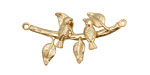 Ezel Findings Matte Gold (plated) Birds on the Branch Link 35x18mm
