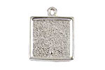 Nunn Design Sterling Silver (plated) Mini Square Frame Charm 15x17mm
