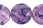 Purple Wave Agate Puff Coin 25mm