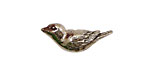 Green Girl Pewter Sparrow 27x7mm