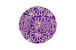 Lillypilly Purple Weathered Daisy Anodized Aluminum Disc 25mm, 24 gauge